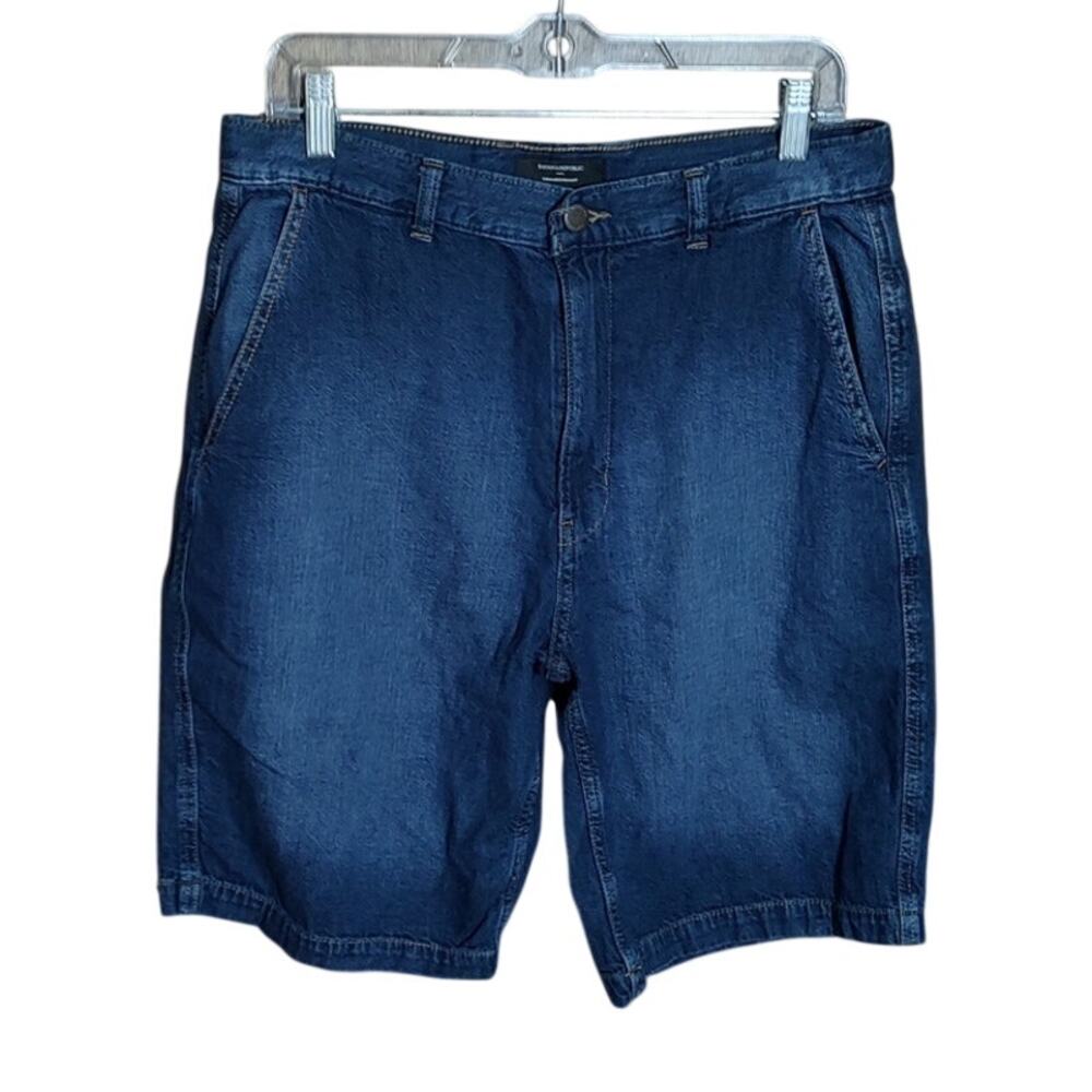 Banana Republic Men's 32 Indigo Summer time weight 10" Denim Jean Shorts Jorts